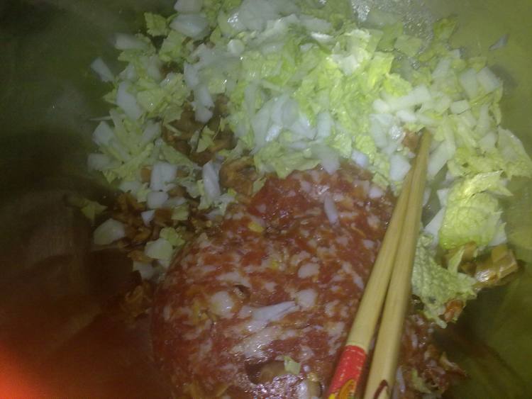 白菜香菇肉包步骤5