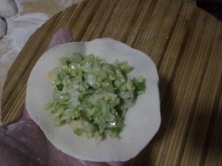 白菜素蒸包步骤9