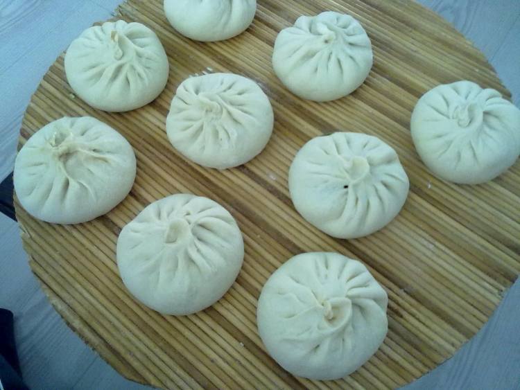 白菜素蒸包步骤10
