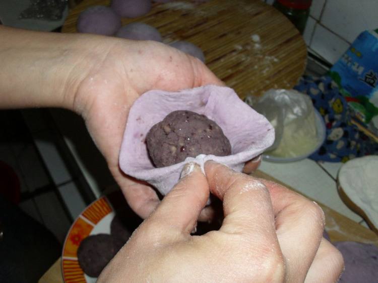 紫薯豆沙包步骤6