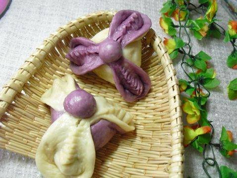 双色冠顶豆沙包步骤13
