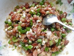 猪肉香菇水煎包步骤3