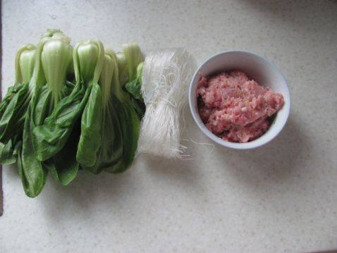 青菜粉丝肉包步骤2