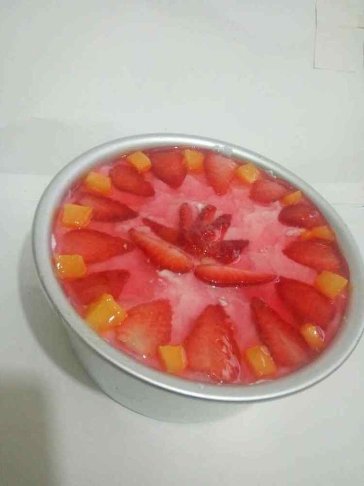 草莓慕斯蛋糕步骤14
