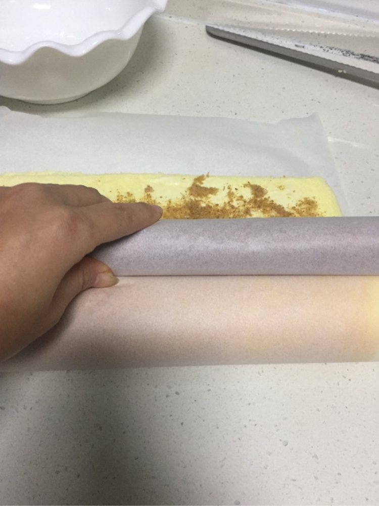 自制肉松蛋糕卷步骤22