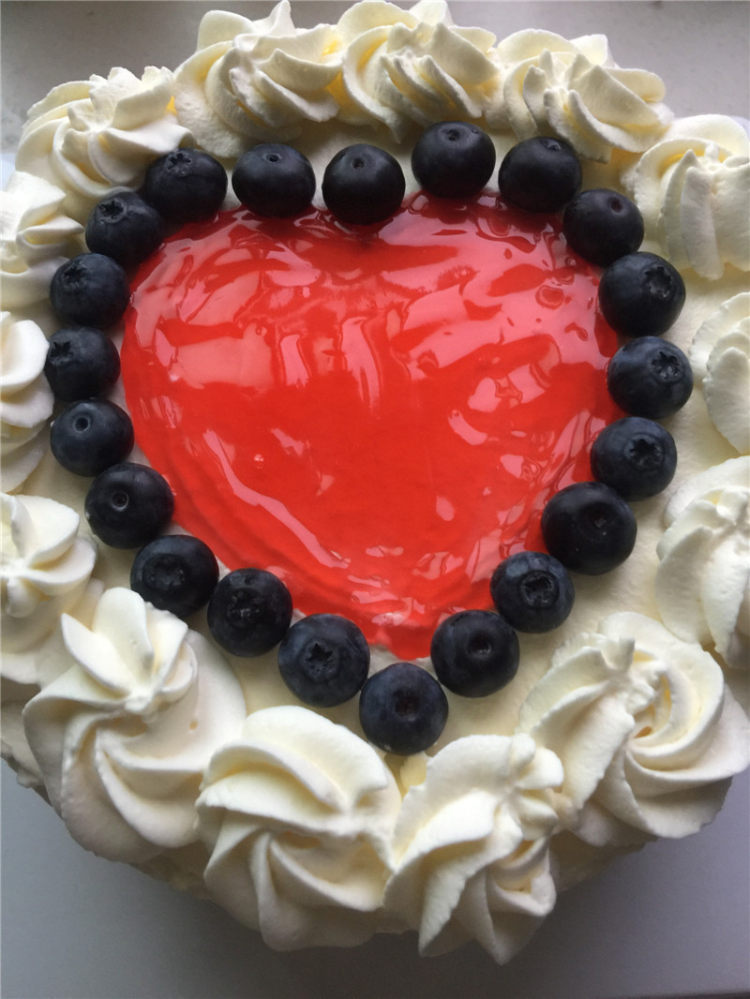 蓝莓爱心蛋糕步骤9