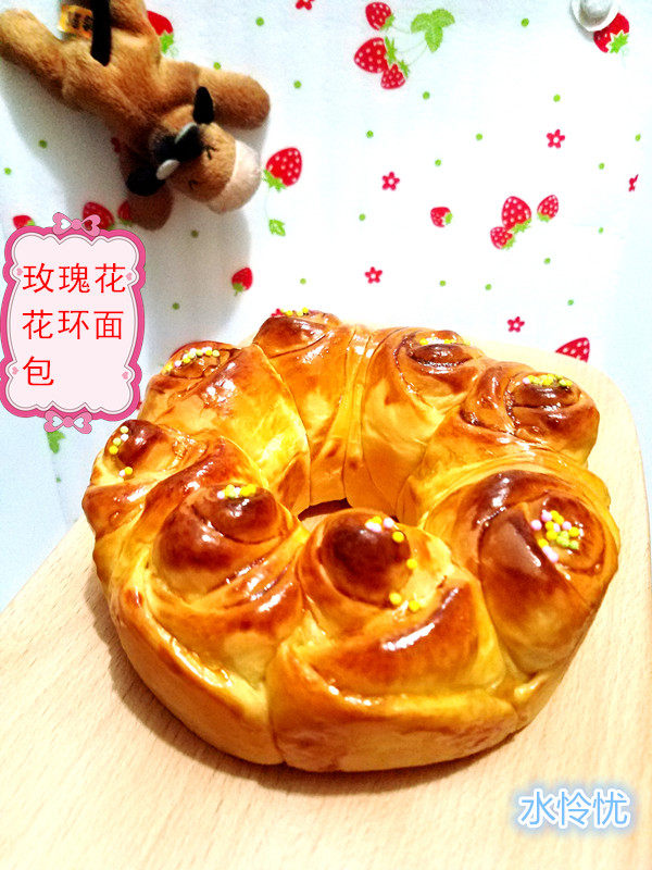 玫瑰花花环面包步骤27