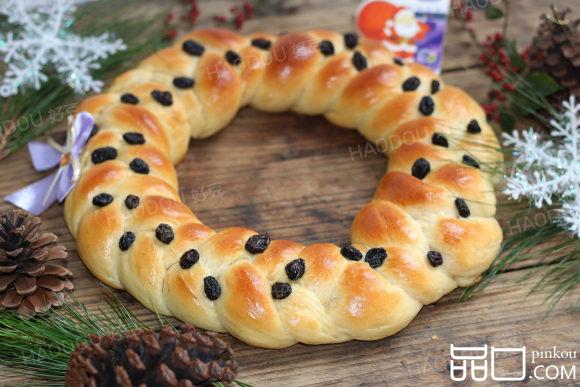 圣诞花环面包