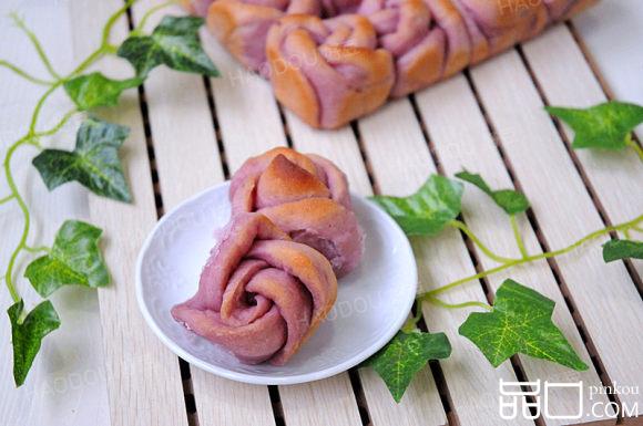 紫薯玫瑰挤挤面包