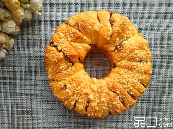 蔓越莓酥粒手撕面包