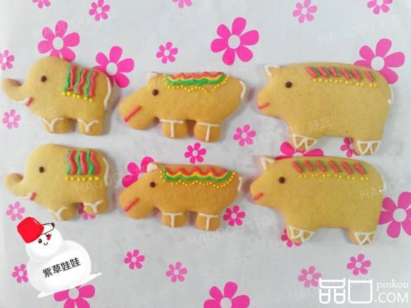 小动物狂欢节糖霜饼干