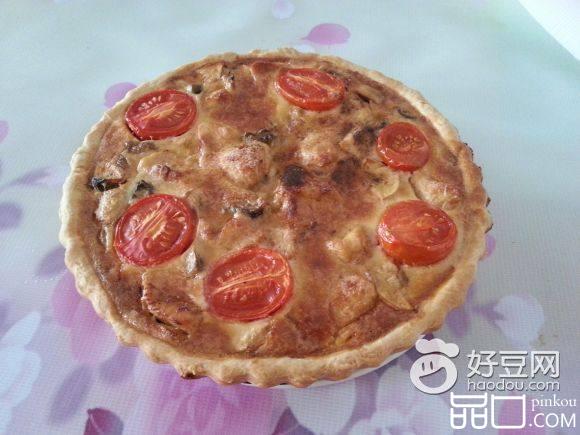 芝士蘑菇鸡肉派