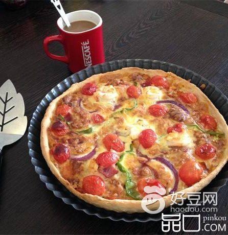 薄饼海鲜培根披萨