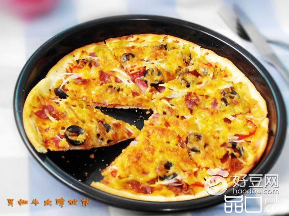 黑椒牛肉脆披萨