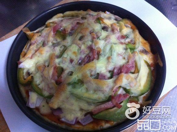 自制培根蘑菇披萨