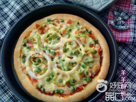 虾仁火腿披萨