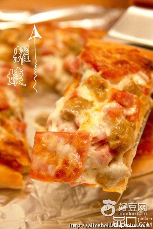 牛肉粒火腿pizza