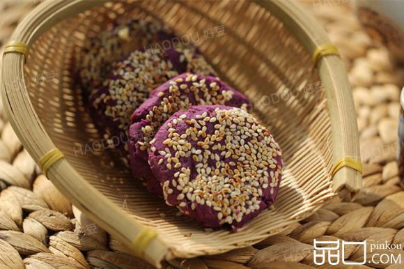 紫薯豆沙饼