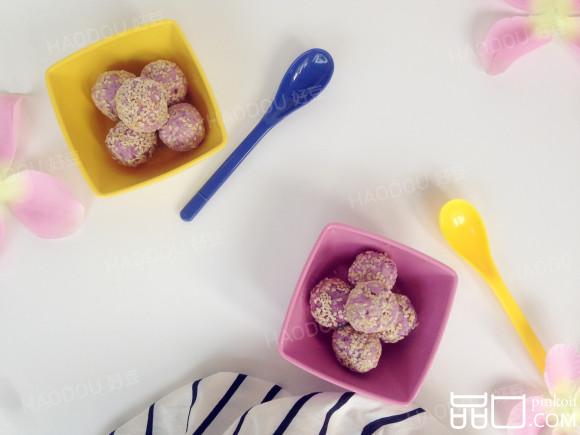 芝麻紫薯球