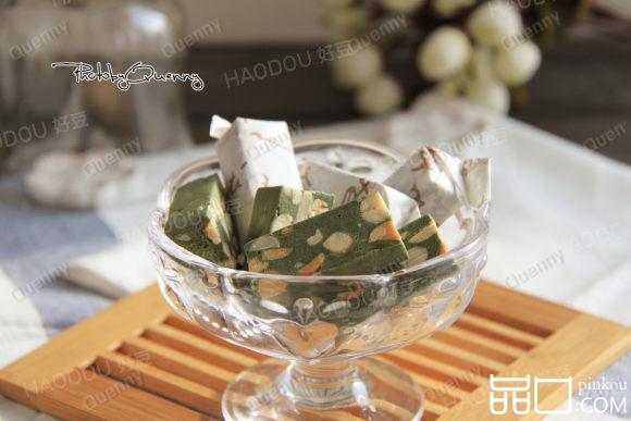 棉花糖版抹茶花生牛轧
