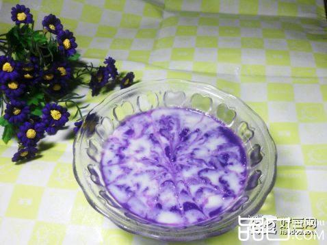 奶味紫薯羹