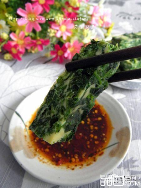 蘸水菠菜蛋羹