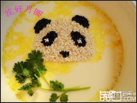熊猫鸡蛋羹---爱我你