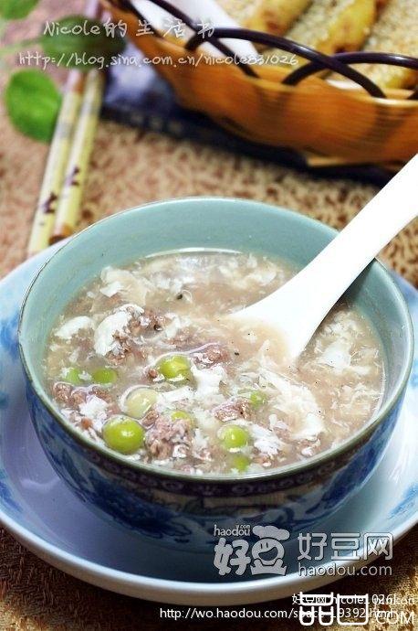 嫩滑蛋花牛肉羹