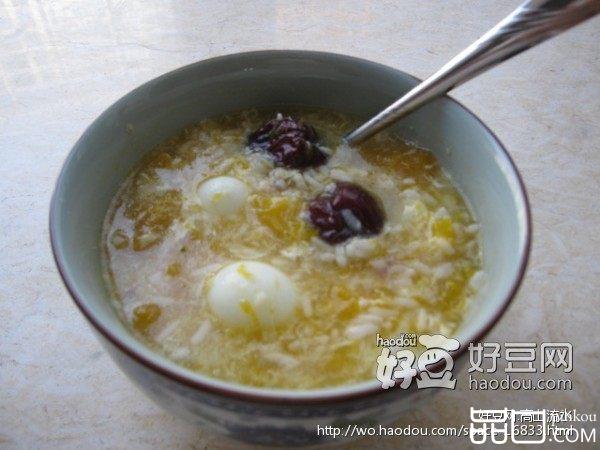 酒酿南瓜莲子蛋花羹