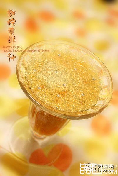 鲜榨黄桃汁