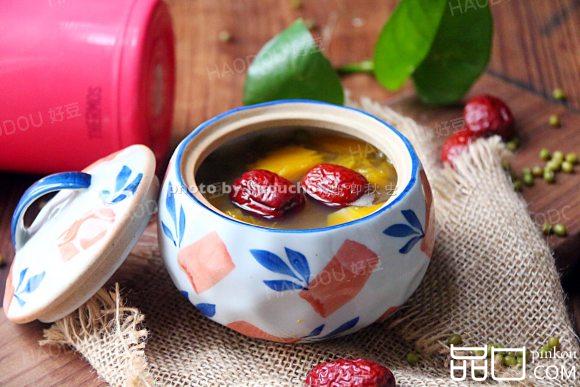 南瓜绿豆糖水