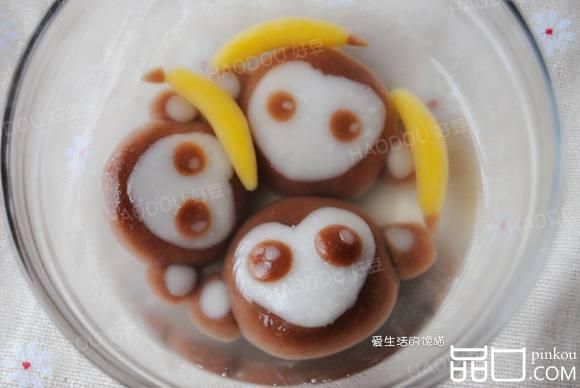 萌猴花生汤圆