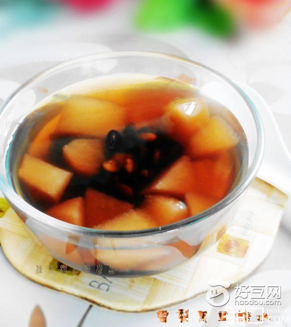 雪梨黑豆糖水