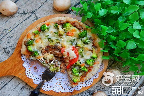 香菇猪肉披萨