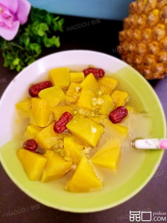 南瓜绿豆红枣汤