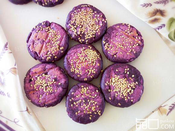 奶香紫薯糯米饼