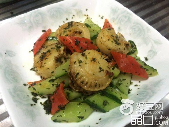 罗勒酱拌青瓜帆立贝