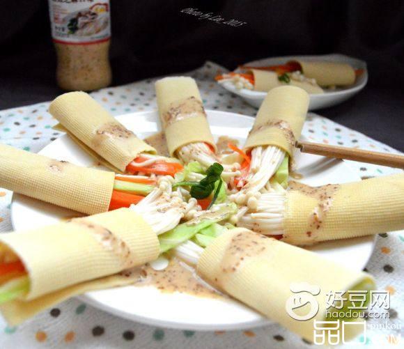 时蔬千张沙拉卷