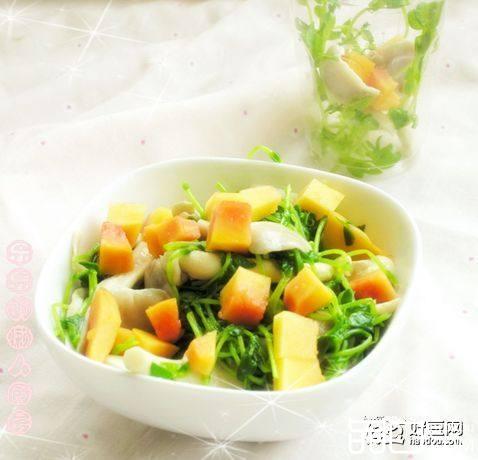 蘑菇豆苗沙拉