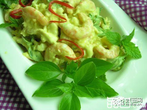 罗勒鲜虾沙拉