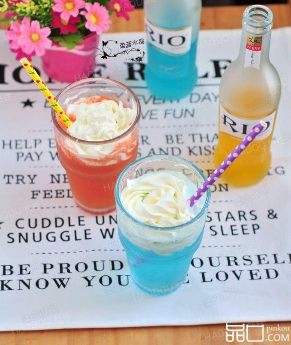 双色雪顶鸡尾酒