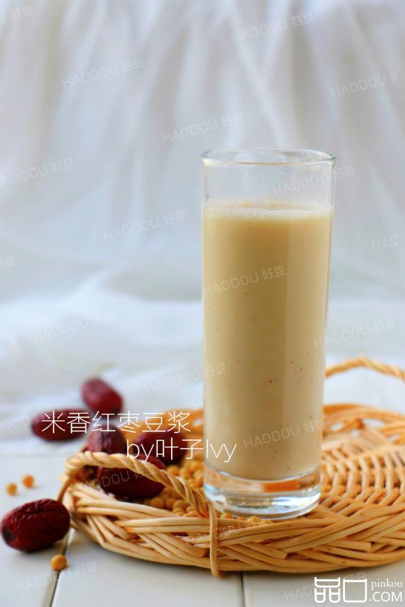 米香红枣豆浆