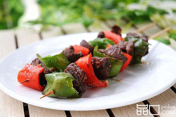 青红椒牛肉串