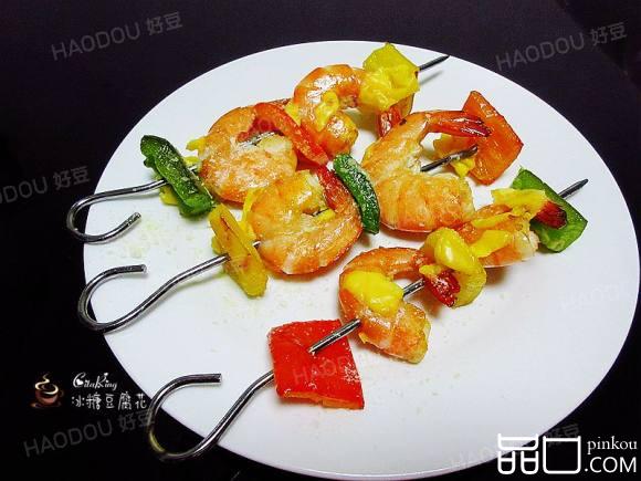 芝士彩椒串串虾