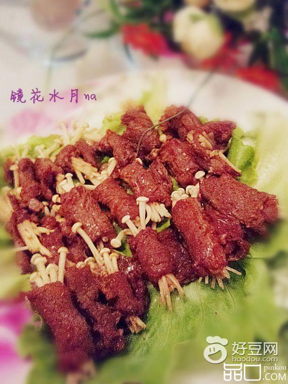烤牛肉金针卷