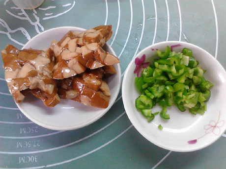 青椒豆干司康步骤2