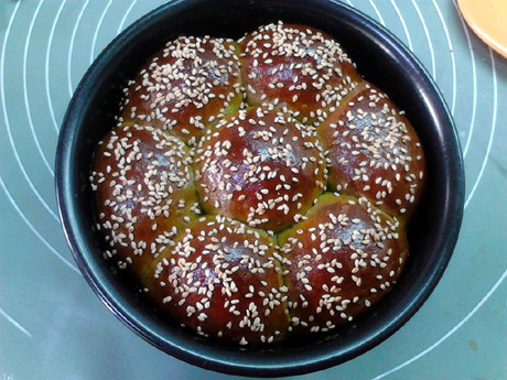 青翠茼蒿面包步骤10