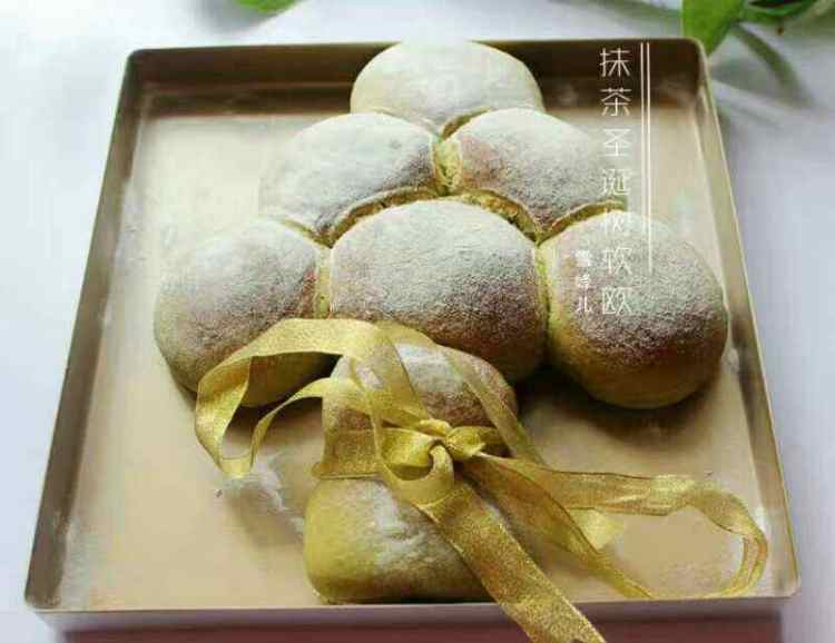 抹茶圣诞树面包#甜蜜步骤8