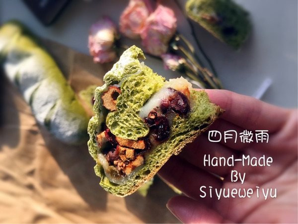 抹茶麻薯软欧包步骤18