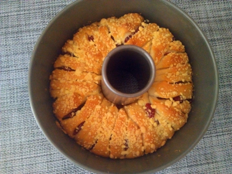 蔓越莓酥粒手撕面包步骤15